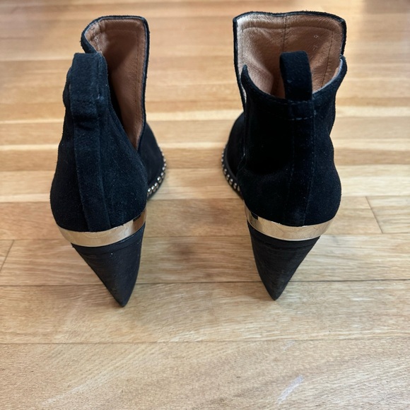 Jeffrey Campbell Optimum ST Black Oiled Silver Suede Studded Boots 9 - Picture 7 of 11